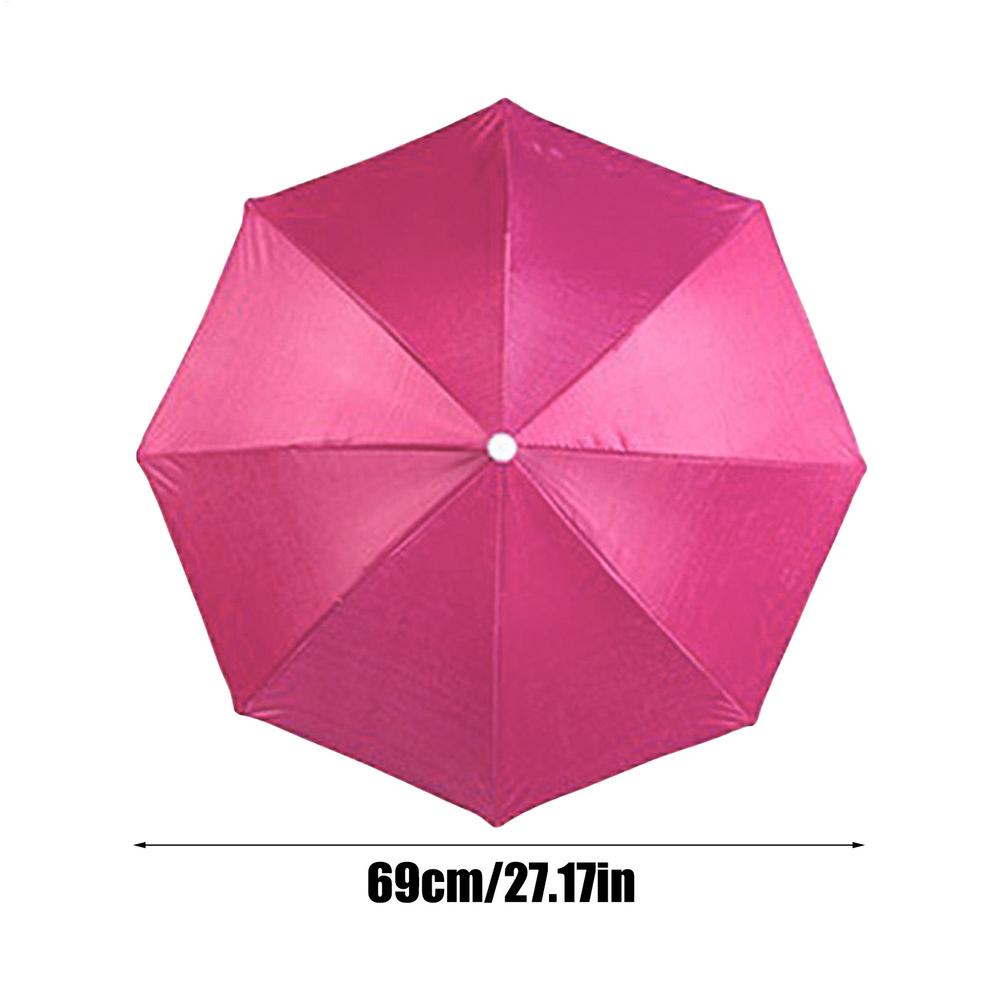 Head-Mounted Umbrella Hat Fishing Sunshade Headwear Umbrella Foldable UV Protection with Elastic Band for Kids Adult Outdoor Use