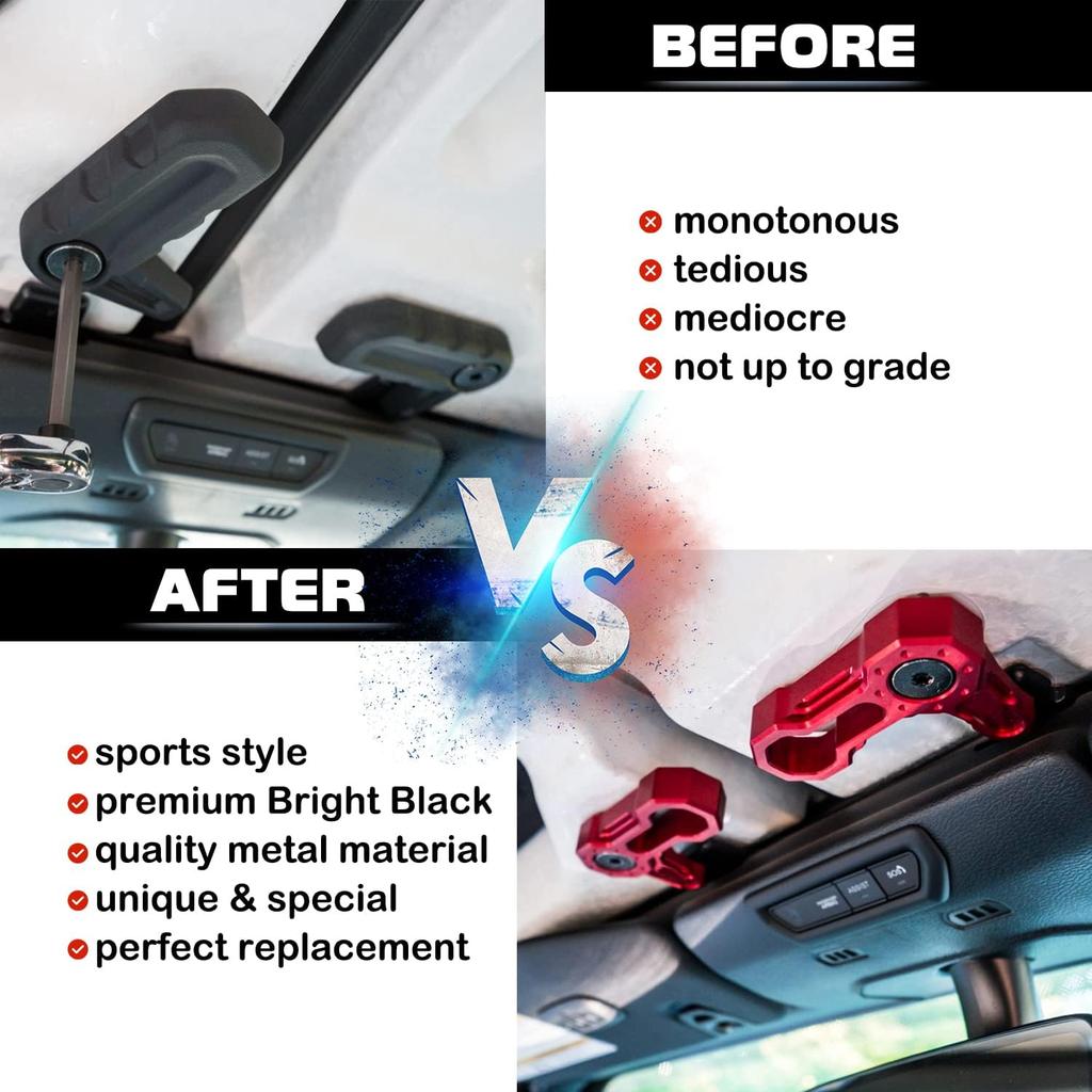 Billet Aluminum Freedom Panel Latch Hardtop Roof Removal Switch Handle For Jeep Wrangler JK 07-2018 JL 2018-2022 & Gladiator JT