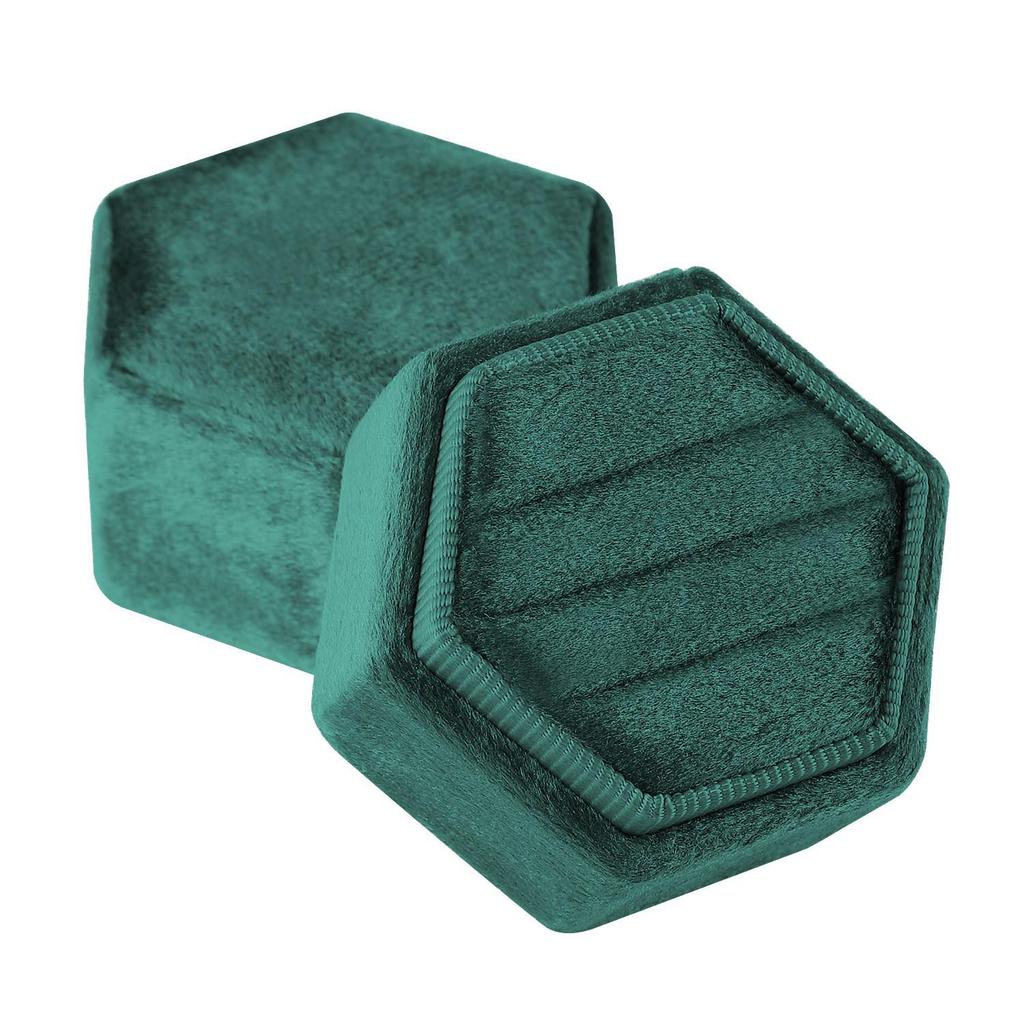 Flannel Hexagonal Jewelry Box for Bracelets and Rings