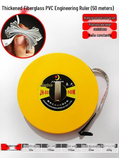 Durable, Waterproof Tape Measure Set: 50m, 30m Soft, 100m Fiber, Double-Sided Construction Ruler.