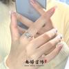 Original Niche Design Retro Retro Open Ring Moonstone Inlaid Zircon High-End Sense Personalized Fashion Ring Woman