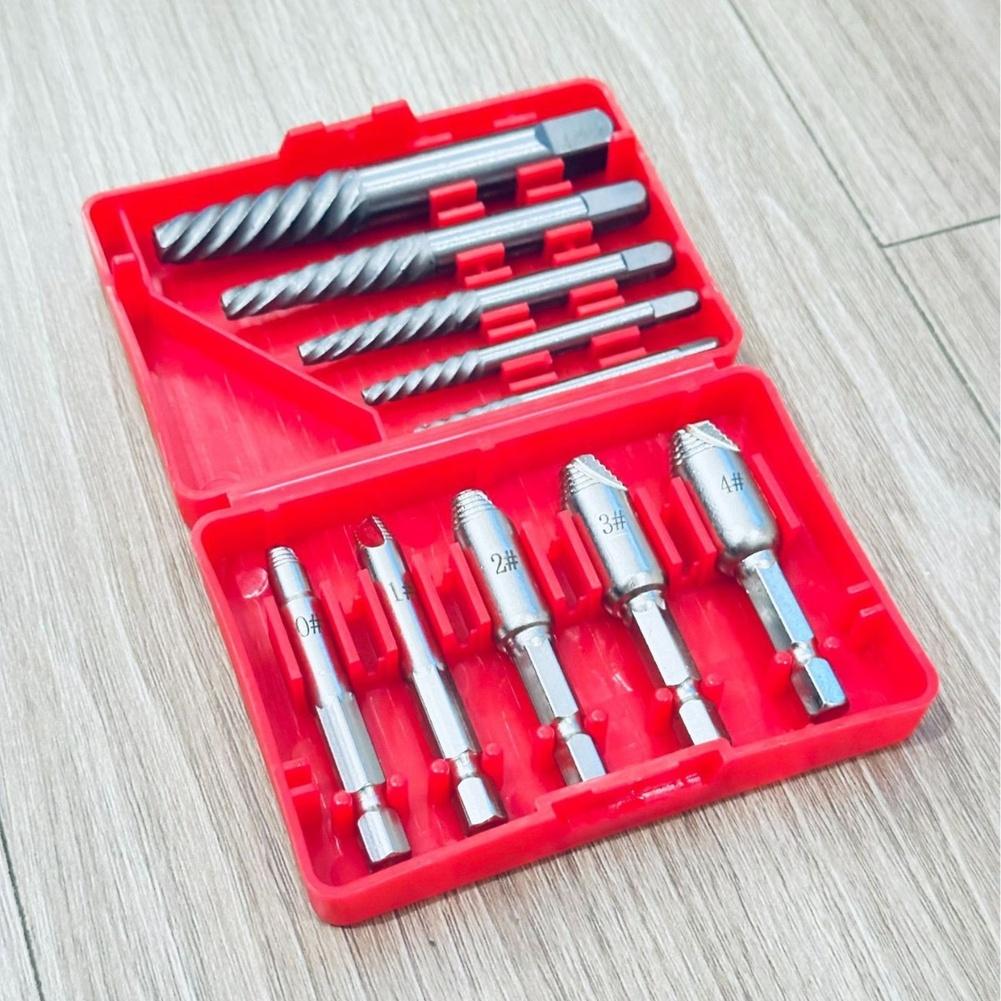 Left Hand Drill Bit Broken Screw Extractor Automotive Maintenance Compact Storage Case Automotive Repair Tool Set