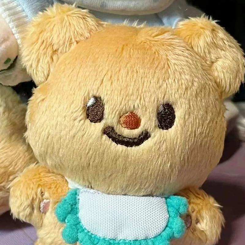 Cartoon Cute Jointed Butter Bear Plush Doll Pendant 10Cm Cotton Soft Pendant Cute Bear Stuffed Animals Keychain Birthday Gift