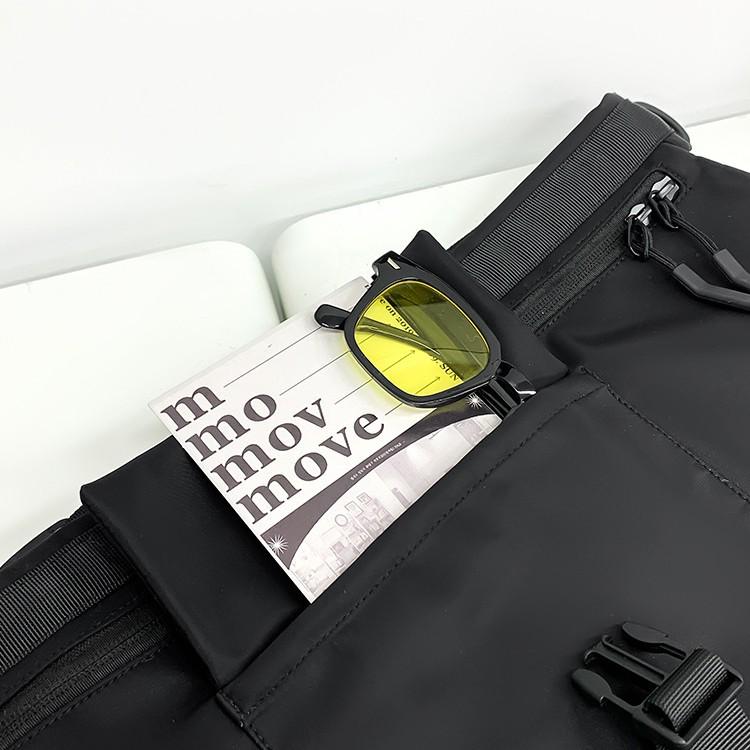 2025 Spring/Summer Dark Style Functional Crossbody Backpack with Large Capacity and Apron-Style Design