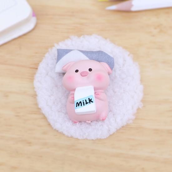 Animal Figurine Cartoon Lovely Adorable Fine Workmanship Mini Office Decor Eco-friendly Lie Pigs Desktop Ornament Car Decor