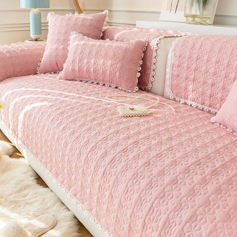 Sofa Cushion Four Seasons Universal Non-Slip Cotton Cushion Living Room Combination Sofa Cover Thickened Furniture Protective