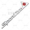 3D Sportiva Sporty Car Body Fender Trunk Zinc Alloy Adhesive Badge Emblem for Alfa Romeo Mito GT Spider Giulietta Stelvio