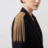Zinc Zinc Alloy Tassel Chain Epaulettes Metal Tassel Epaulet Retro Gold Brooch Jewelry  Suit