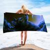 Wild Animal Wolf Moon Print Beach Towels for Adult Kids Quicky-dry Bath Towel Large Sport Animals Towels Surf Camping Blanket