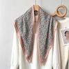 Retro old money wind cashew flower triangle scarf women's fashion high sense versatile decoration outer silk scarf scarf fart curtain tide