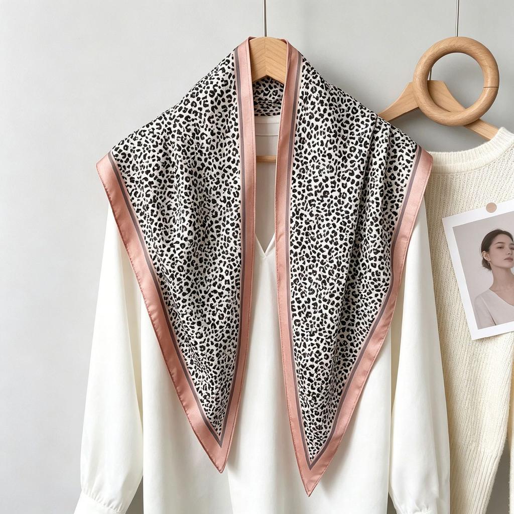 Retro old money wind cashew flower triangle scarf women's fashion high sense versatile decoration outer silk scarf scarf fart curtain tide