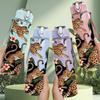 1PC Leopard Among Red Flower Print 750ml Color Plastic Sports Water Bottle Leakproof Flip Straw Lid Suitable for Sports Office Home Use