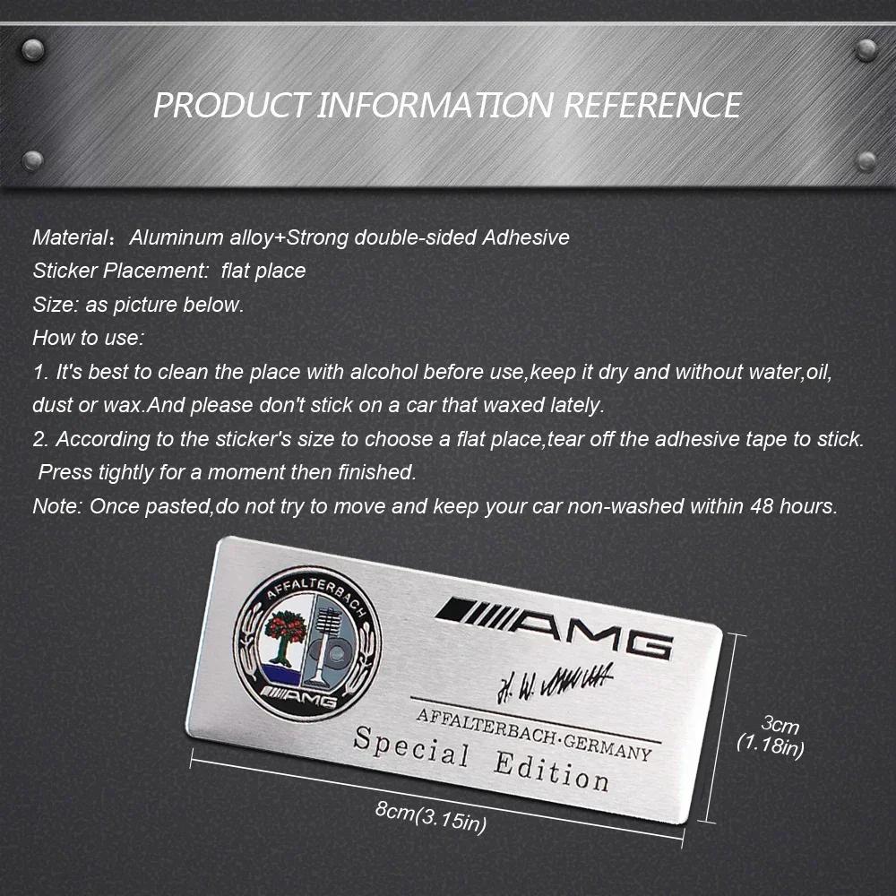 DCGO2 80x30mm Sticker for Mercedes Benz AMG W203 W204 W205 W210 W211 W212 W463 W464 W164 W176 CLA CLS SL GLA Auto Side Window Badge