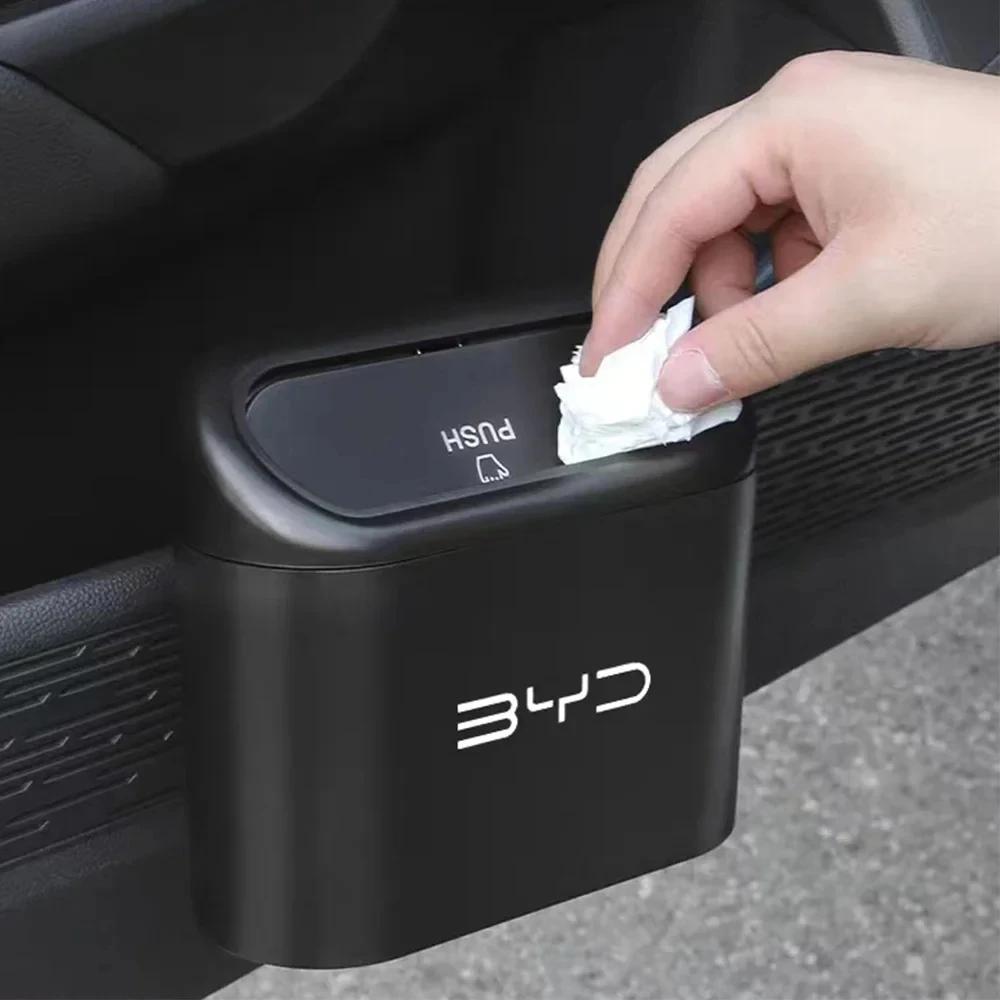 For BYD Atto 3 Seal Seagull Dolphin Act 3 Tang F3 E6 Yuan Song Plus S6 1PC Car Hanging Trash Bin Storage Box Auto Accessories
