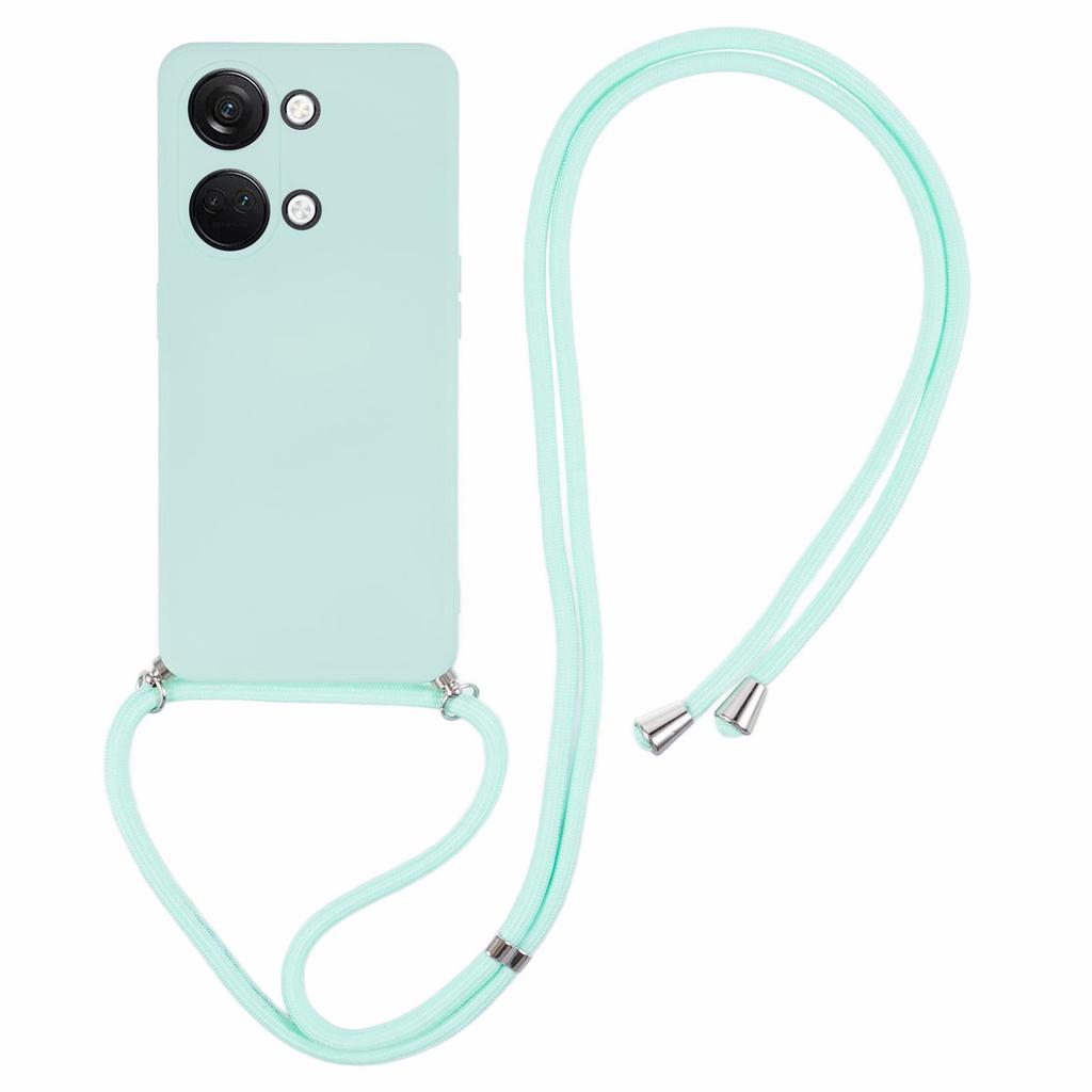 For OnePlus Ace 2V/Nord 3 5G Case TPU Fiber Lining Protective Phone Cover with Long Lanyard