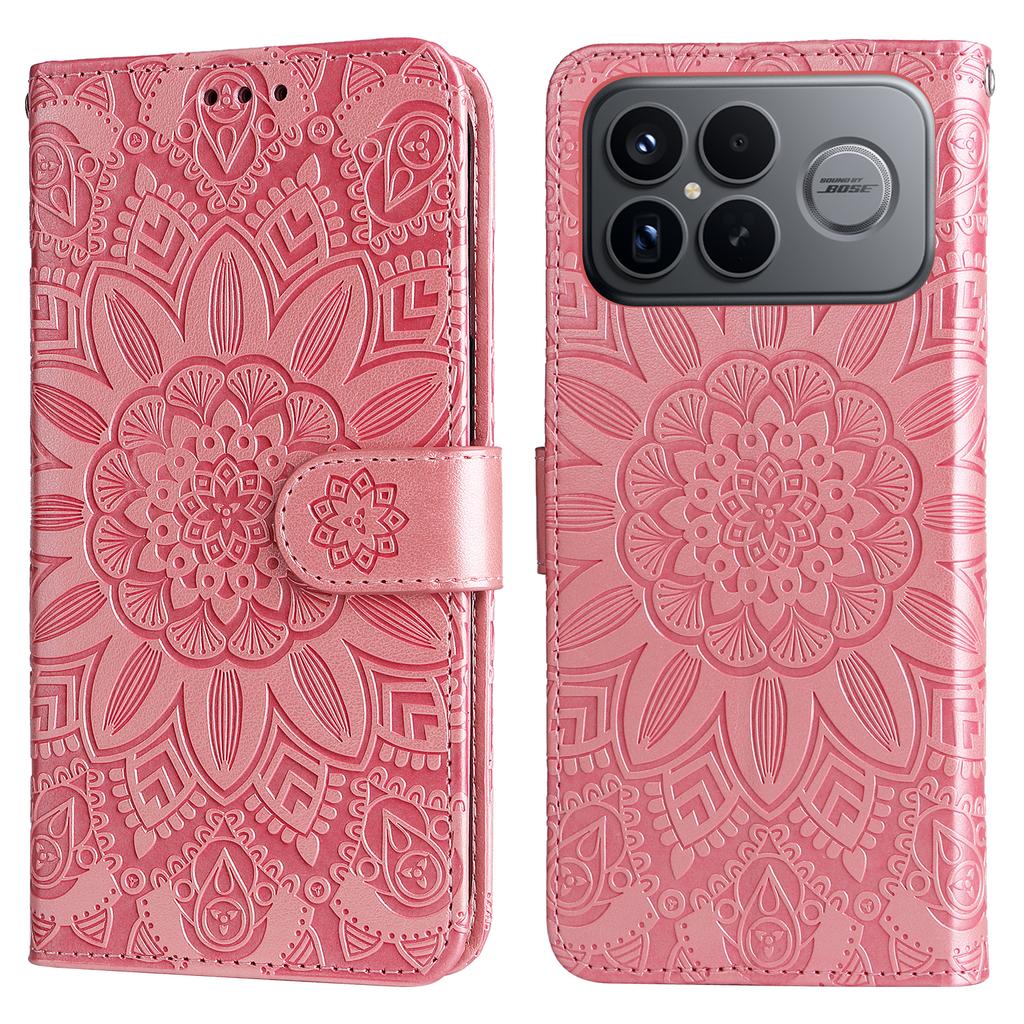 For Xiaomi Redmi K90 Pro Max 5G/Poco F8 Ultra Case Sunflower Imprint Leather Wallet Phone Cover