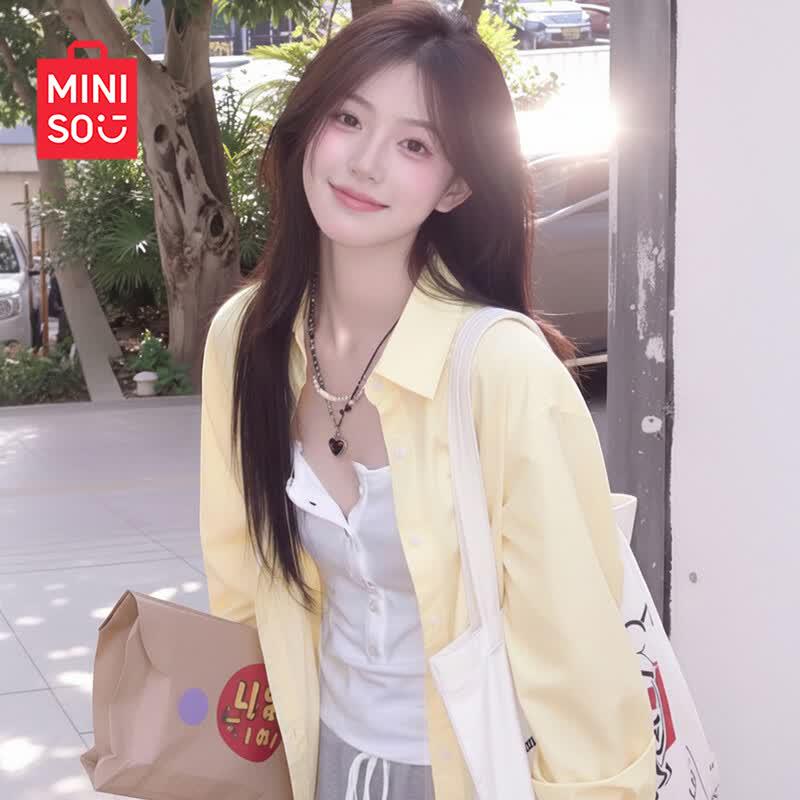 MINISO Women s Ice Silk Sun Protection Long Sleeve Shirt M