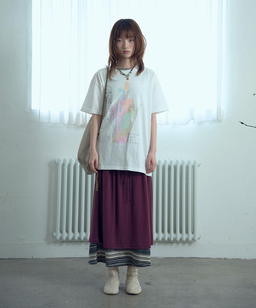 NICEGHOSTCLUB Rainbow Finger Tee_White(Ng2Gmut514A)