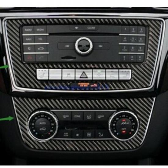 Carbon Fiber Inner Center Console CD Panel Trim For Benz GLE W166 2015-2018