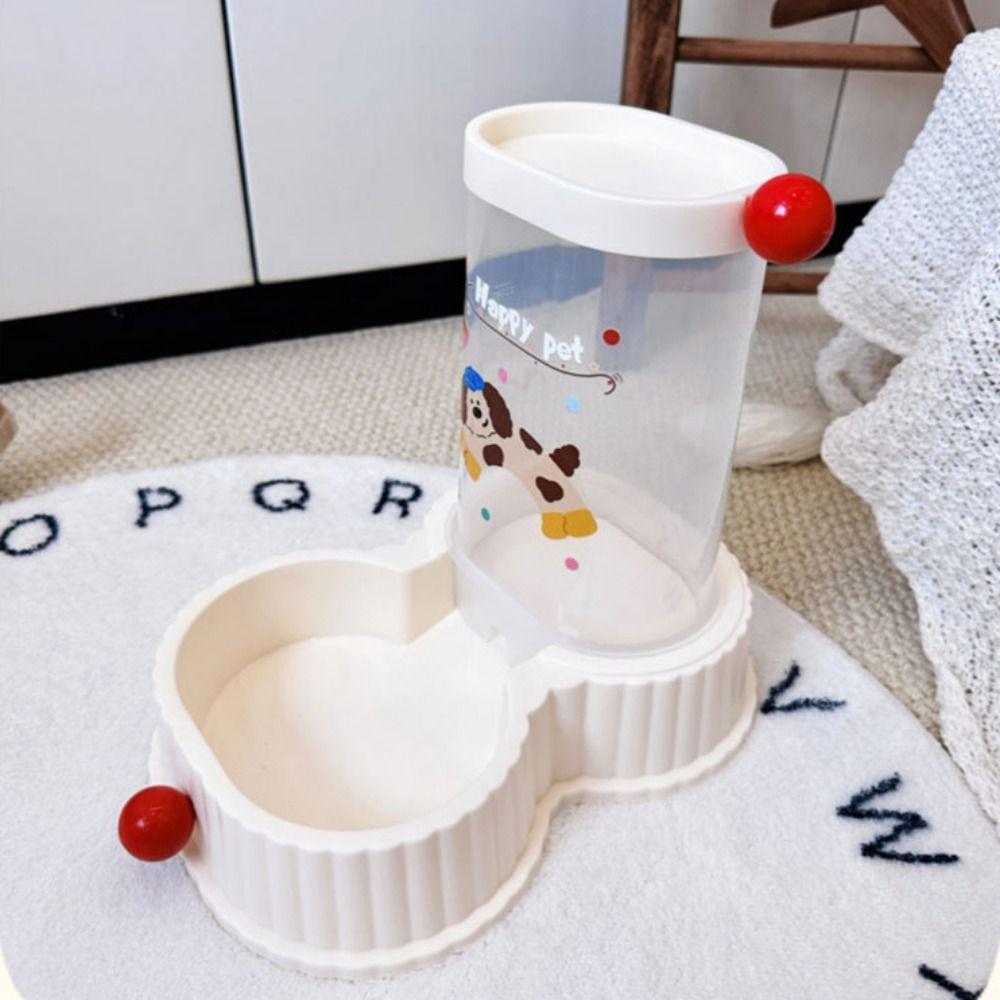 Plastic Automatic Dog Feeder Cartoon Pet Water Fountain 2 in 1 Cat Drinking Bowl Pet Shop