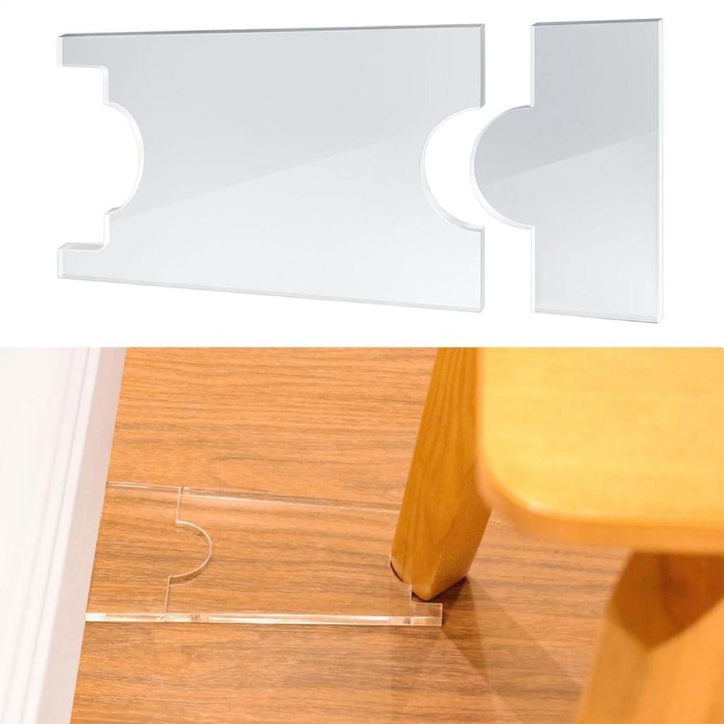 2pcs Couch Wall Spacer Adjustable Acrylic Clear Non-slip Bed Stoppers Wall Bumpers For Sofa Safety Protection Enhanced Airflow