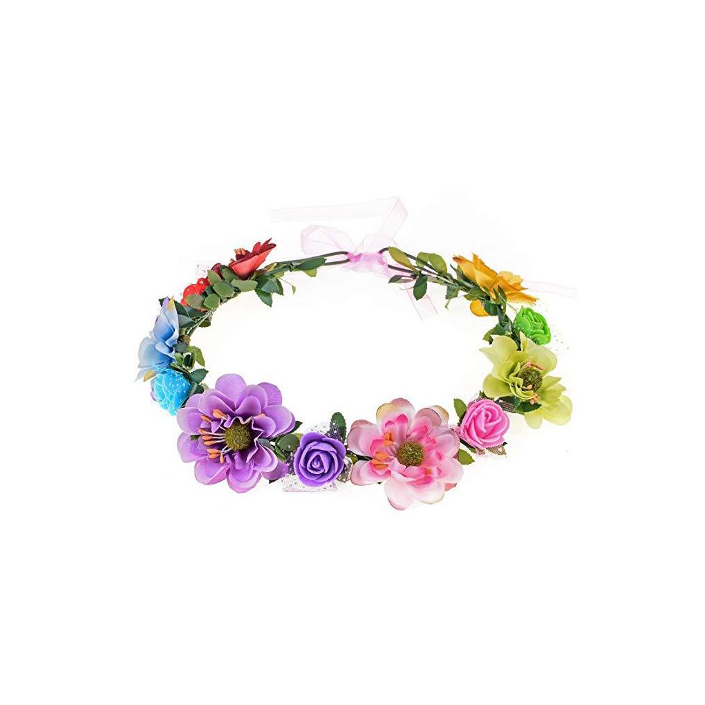 

Регулируемая повязка на голову с цветами и листьями, элегантное украшение для головы, женские аксессуары для волос, венок, гирлянда, свадебный головной убор type 7