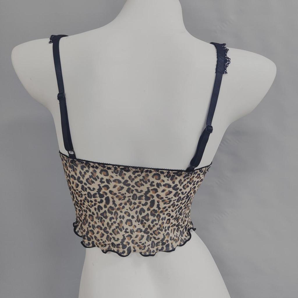 Sexy Leopard Print Slim Fit Women's Sling Top - European & American Style