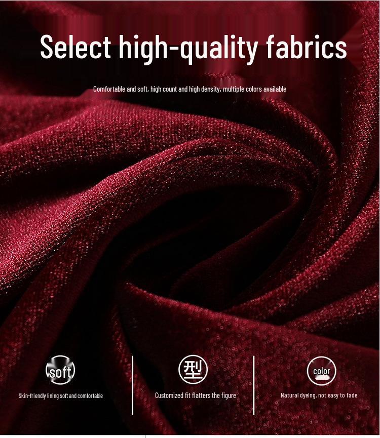 Elegant Golden Velvet Long-Sleeve Shirt for Elderly Women - Perfect for Spring and Autumn