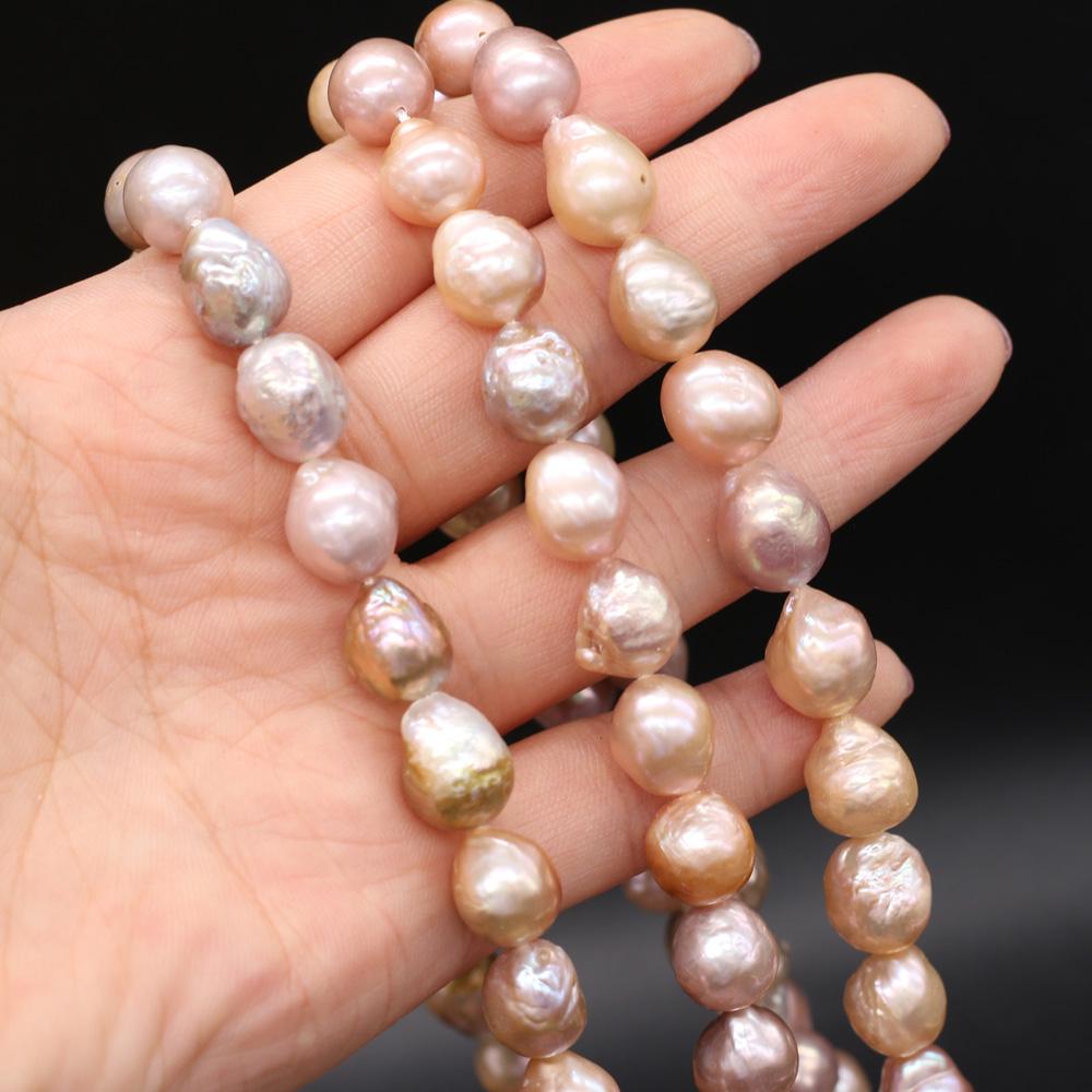 1String, Irregular Baroque Pearls, Multicolor Natural Freshwater Pearl Beads, 9-10mm, for DIY Necklace Bracelet Accessories, Jewelry Making, 36cm
