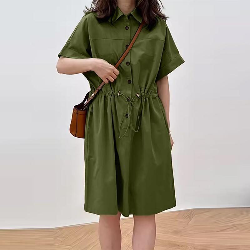 ZANZEA Women Classic Collar Loose Casual Half Sleeve Short Jumpsuits