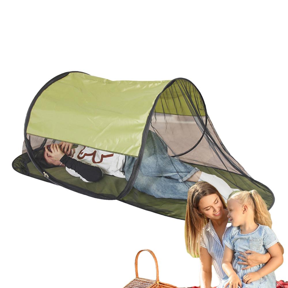 1 Person Pop Up Tent Foldable Screen Room Portable Camping Screen Shelter Single Person Boat-Shaped Screen Tent With Floor For