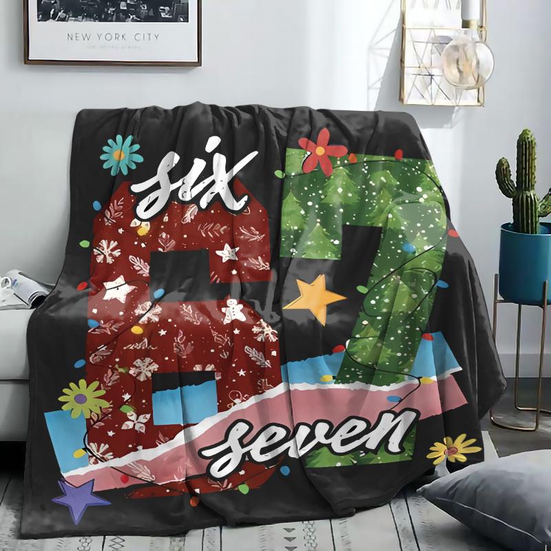 Theme Blanket No. 67 Made of Fleece Fabric, with Digital Printing Suitable for All Seasons Ideal for Naps Camping and Traveling