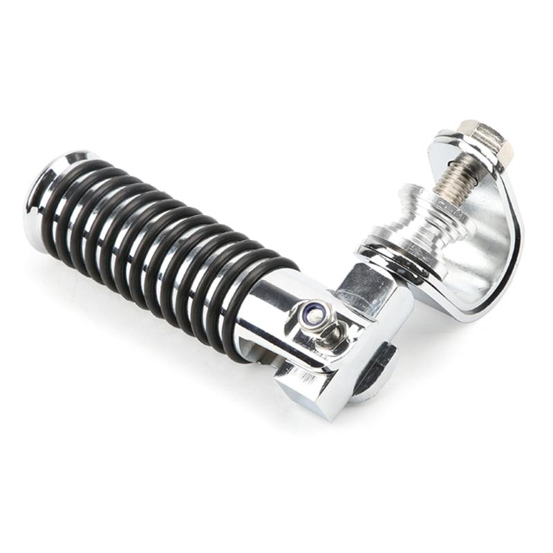 1 Pair Motorcycle Foot Pegs Aluminum Foot Pegs for 1''-1.2" Crash Bar U Clamp Foldable Footpegs Universal Footrest Mount
