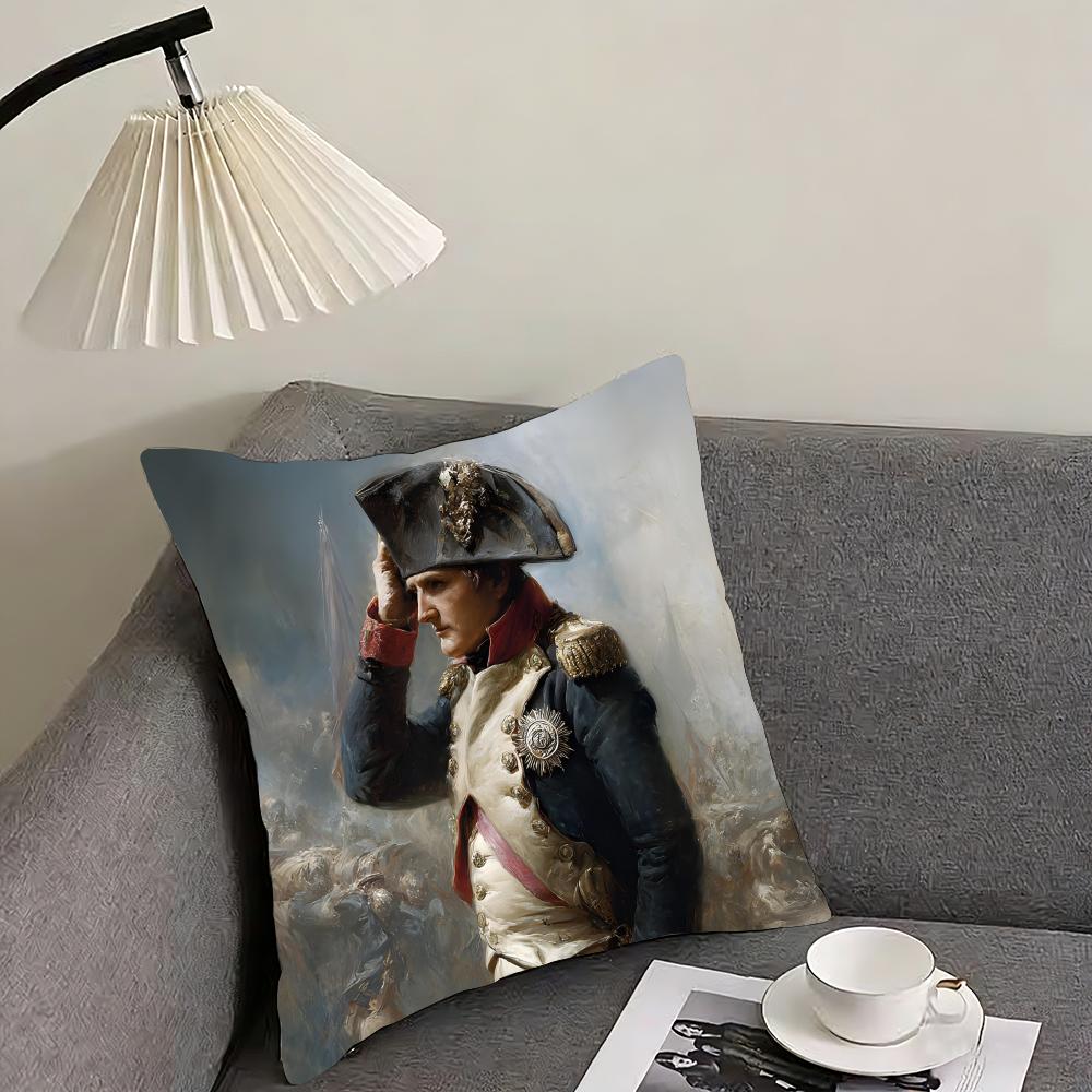 

Napoleon Bonaparte Art Cushion Cover Pillowcase Ultra Soft Skin Friendly Fabric Cloud Like Comfort Concealed Zipper 30x30cm