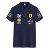 Ferrari Summer Pure Cotton F1 Racing Team Uniform T-shirt Short Sleeved Ferrari Polo Shirt Versatile Top