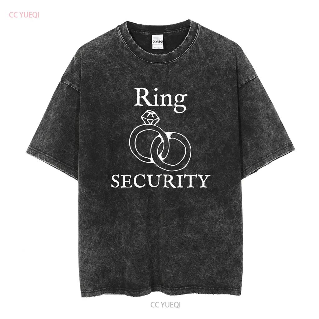 Ring Security T Shirt Bearer s Funny Wedding Rings Boys long or short sleeves vintage Washed homme Soft Breathable