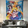 Sailor Moon Guardians Harmony Tapestry Wallmounted Fashion Print Background Cloth Atmospheric Background Cloth Christmas Gift