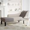 VidaXL Chaise Longue Avec Accoudoir Droit Taupe Tissu, Fauteuil, Fauteuil De Détente, Chaise Longue Rembourrée, Fauteuil De 4009803