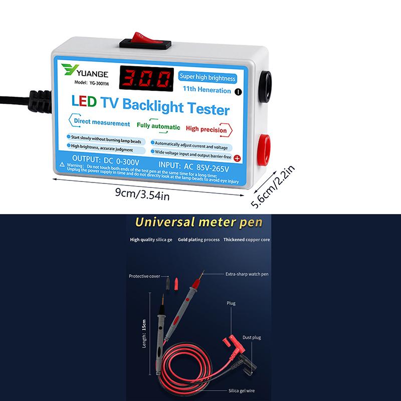 LED-Tester, 0-300 V Ausgang, LED-TV-Hintergrundbeleuchtungstester, Mehrzweck-LED-Streifen, Perlen, Balken, Licht, Lampe, Testwerkzeug, Messinstrumente