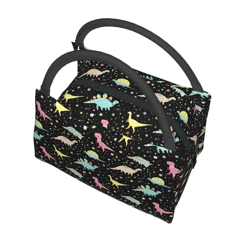 Cartoon Dinosaur Pattern Insulated Lunch Bag for Women Waterproof Animal Thermal Cooler Lunch Tote Beach Camping Travel