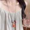 Spring & Summer Dopamine Fruit Slice Resin Drop Necklace – Women's Vacation Style Sweater Chain
