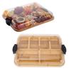 Transparent Acrylic Lid Cheese Tray Square Snack Service Trays Biscuit Snacks Platter  Holiday