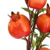 Artificial Pomegranate Branch with Red Fruit Green Leaves Simulated Decoration for Home