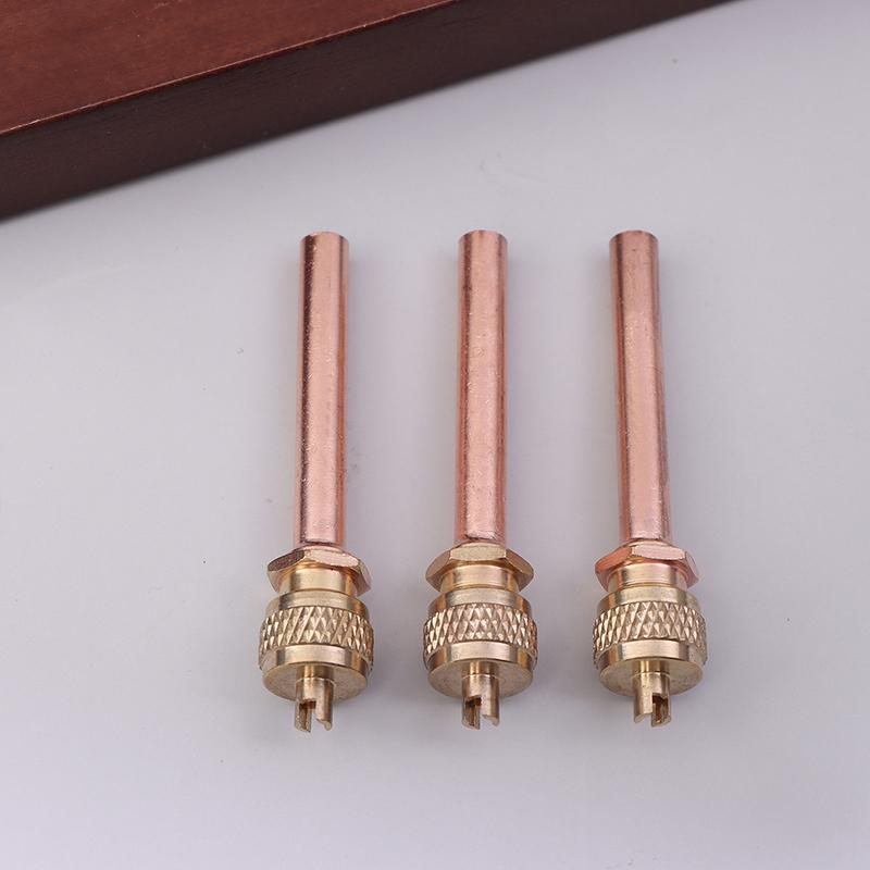 5 Piezas Válvulas de Acceso de Refrigeración para Aire Acondicionado Tubo OD de 6 mm Llenado Par 20 cc Pieza de Repuesto Núcleo de Vástago Piezas de Llenado