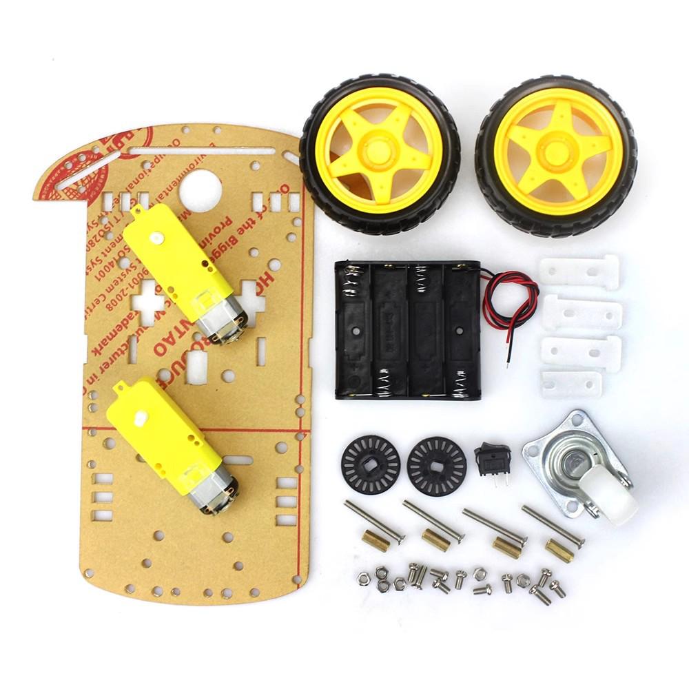 4WD/2WD Smart Line-Following Remote Control Robot Car with Ultrasonic Features