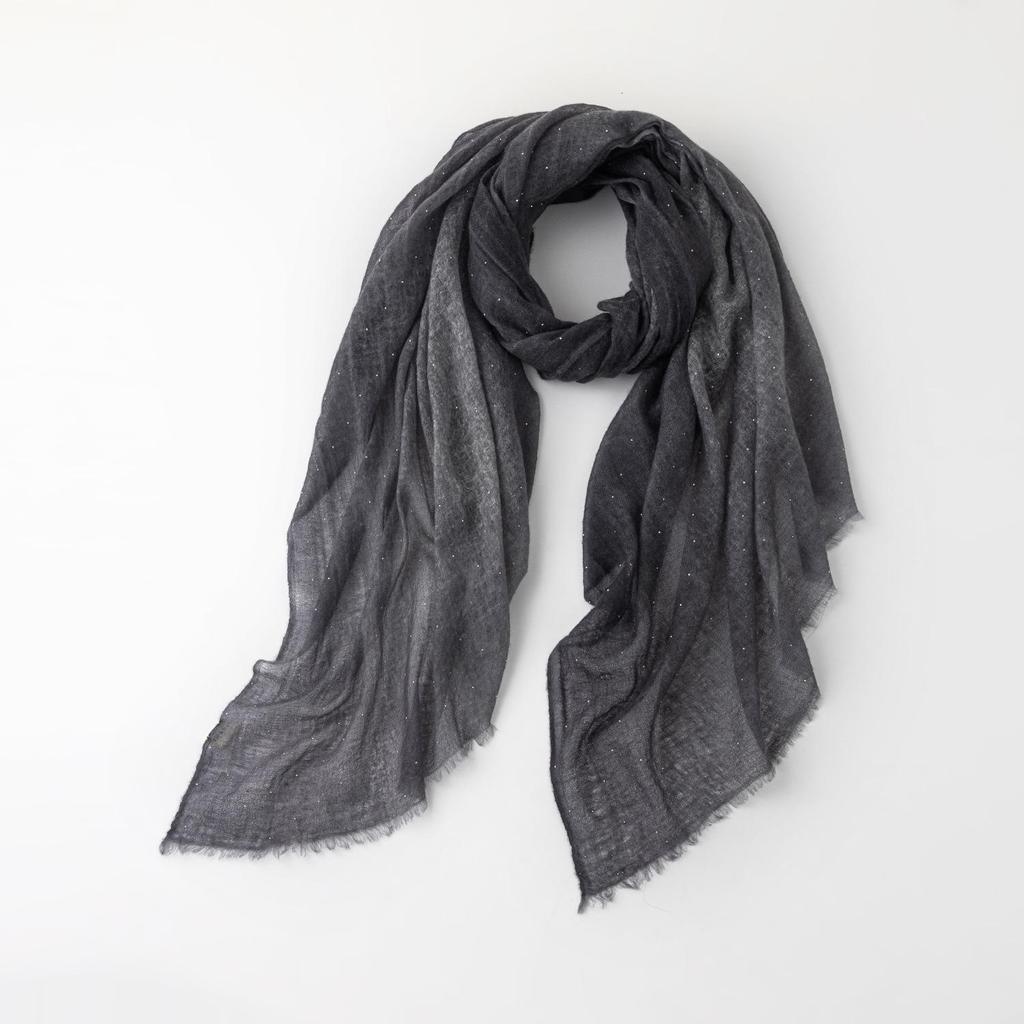 100% Cashmere Gradient Square Scarf - Elegant & Lightweight for Spring & Autumn