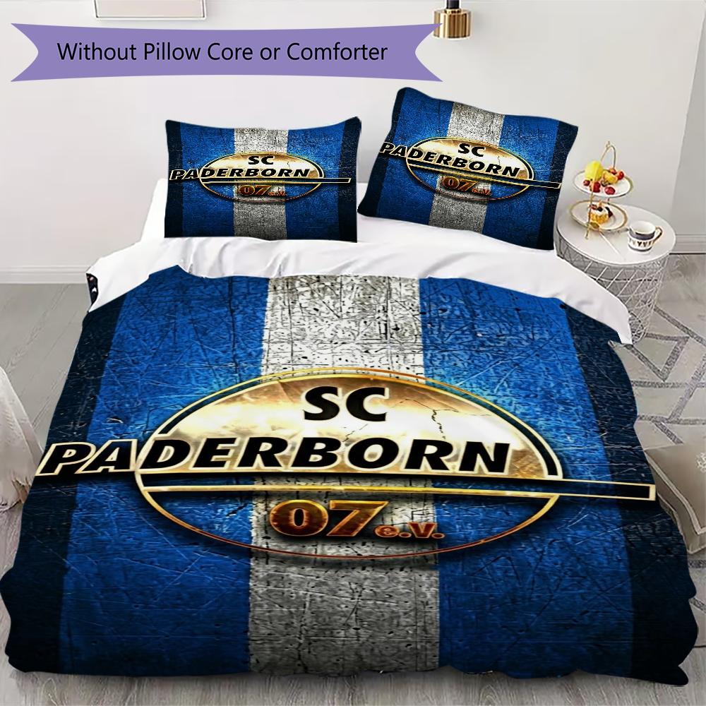 SC Paderborn 07 Pattern Bedding uilt Set uilt Cover Pillowcase Home Decoration Birthday Gift (1 * duvet cover + 2 * pillowcase without core)