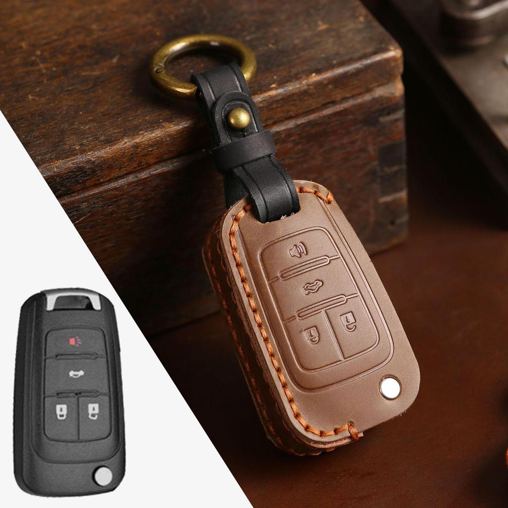 Handmade Leather Buick & Chevrolet Folding Car Key Cover