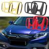 Emblem for Honda CRV City Fit BREEZE Crider Inspire URV JADE Vezel XRV ABS Front Rear Logo, Red/Gloss Black/Carbon Fiber Upgrade RH6