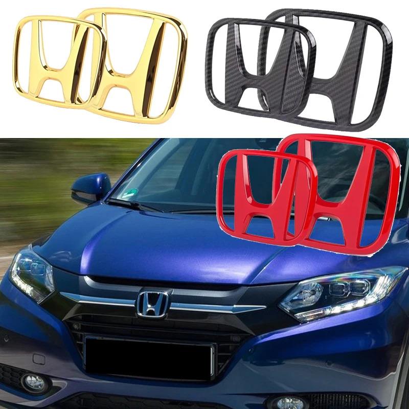 Emblem for Honda CRV City Fit BREEZE Crider Inspire URV JADE Vezel XRV ABS Front Rear Logo, Red/Gloss Black/Carbon Fiber Upgrade RH6